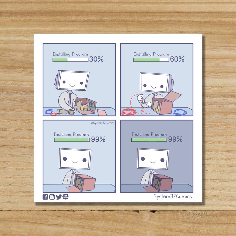 Custom 4 Panel Comic Vinyl Sticker - Etsy