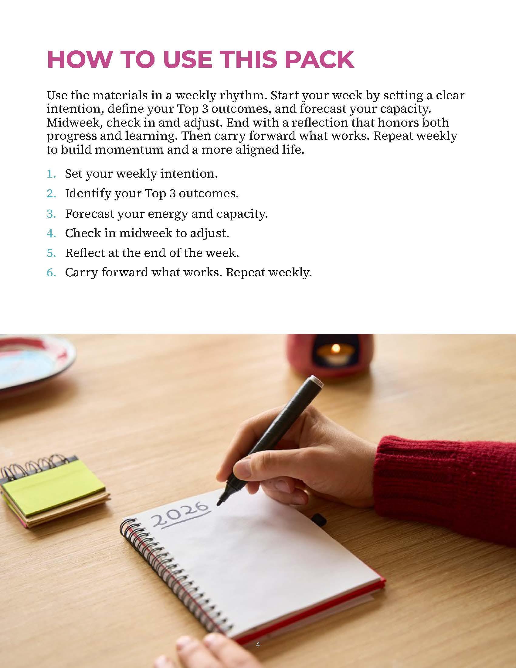 Weekly Intentions Worksheet.pdf Weekly Intention Planner Printable | Weekly Reflection Journal | Top 3 ...