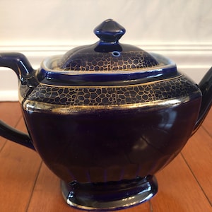 Cobalt Blue 6 Cup Hall Teapot
