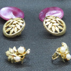 Vintage clip earring set