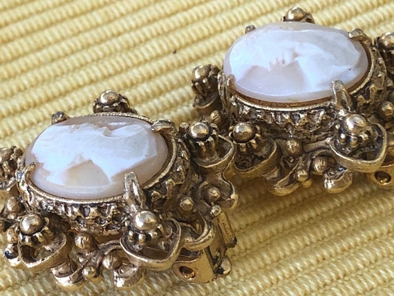 Florenza Cameo Clip Earrings - image 1