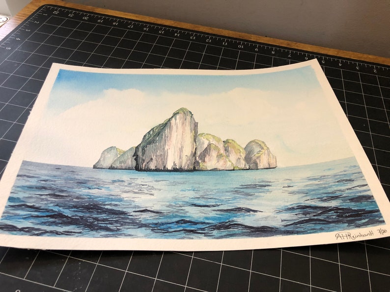\u201cPhuket Original Watercolor Painting Thailand Watercolor Painting 10x14 in Thailand Phuket