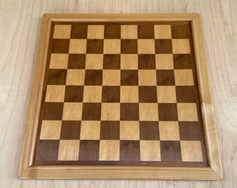 Vintage Wood Game Board Collectors! Checkers/Chess and Flip to Backgammon Board