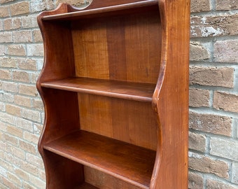 Small Book Shelf, Curving Sides, Mortise and Tenon, Dowel Construction and Widening Legs