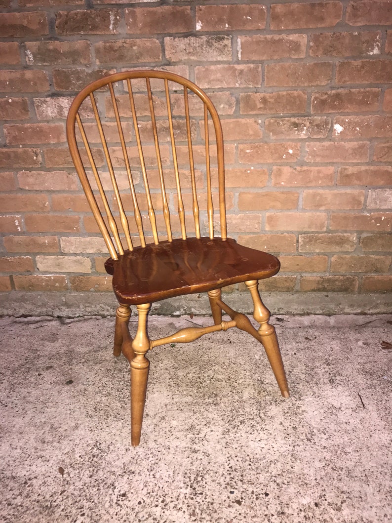 Ethan Allen Vintage Chair Solid Pine Wood Dining Desk or Farm Etsy