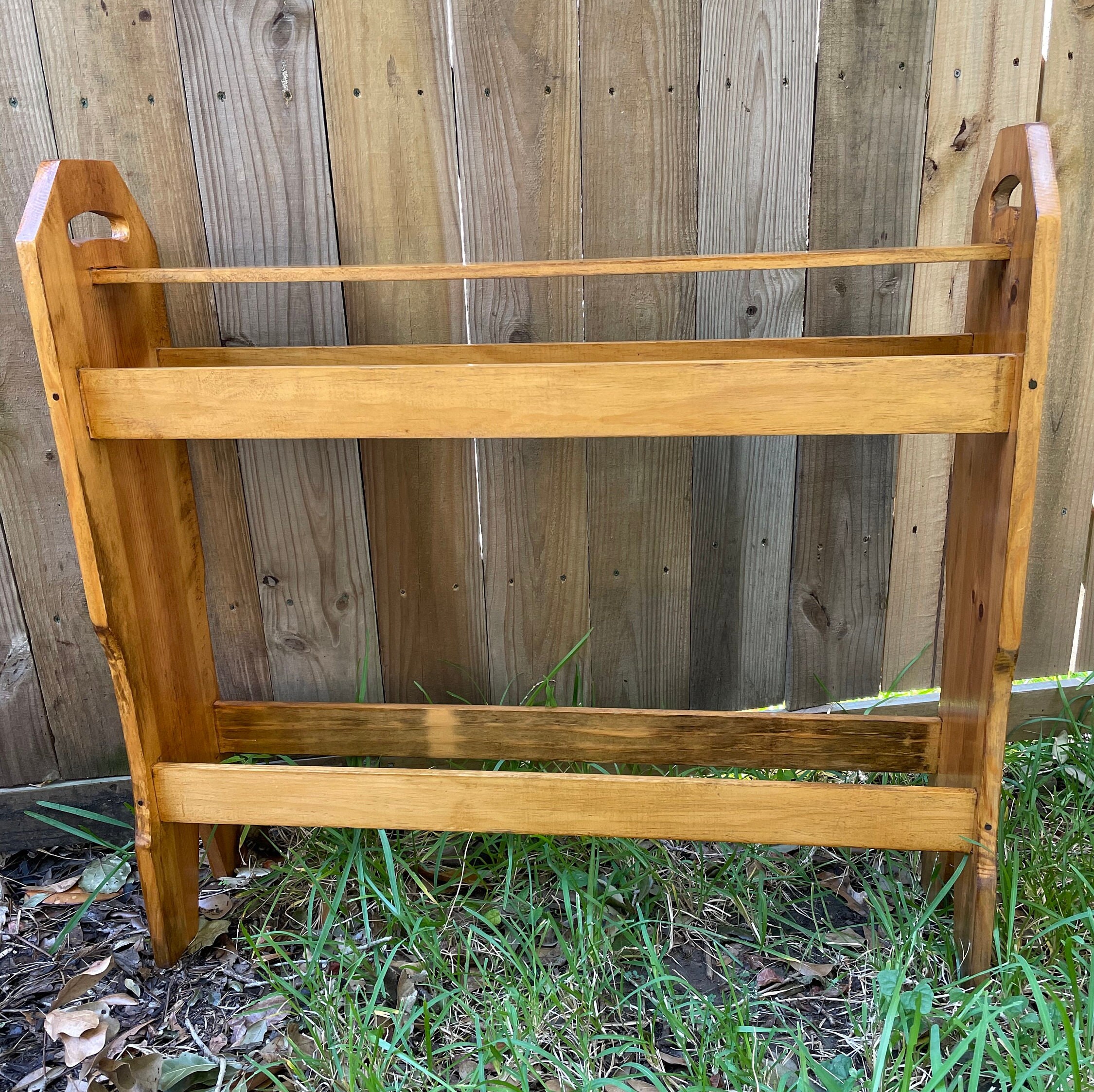 Quilt Rack or Blanket Stand. Primitive Farmhouse Pine Wood. Etsy