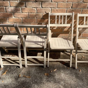 Wood Fold Chairs, Last Set of 2