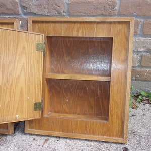 Wood Medicine Cabinets, DIY Ready, Site Built, Hand Made, Birch? Architectural Salvage from a 1980’s Contemporary Style Home