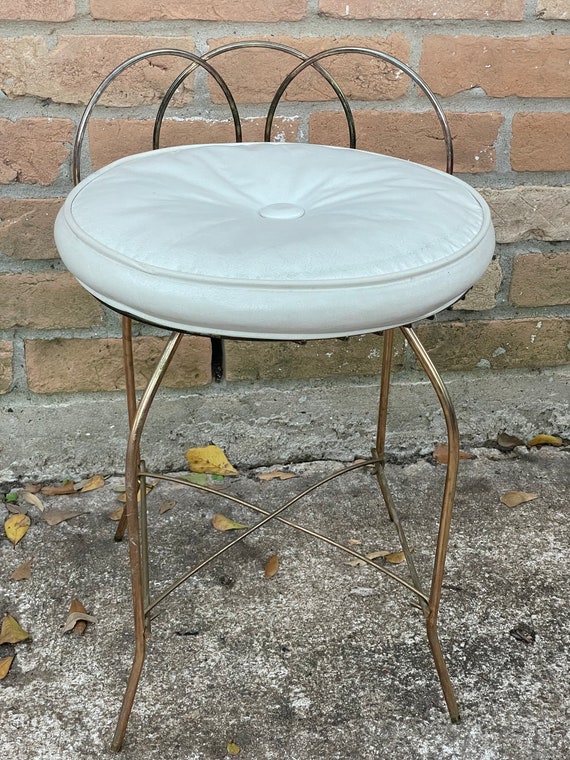 Vintage Vanity Stool Mid Century Modern Etsy