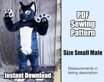 DIGITAL Plantigrade Bodysuit Pattern for Fursuits - PDF Download