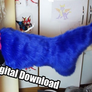 DIGITAL Shark or Manokit Tail Pattern for Fursuits - PDF Download
