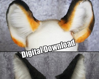 DIGITAL Feline Headband Ears Patterns - PDF Download