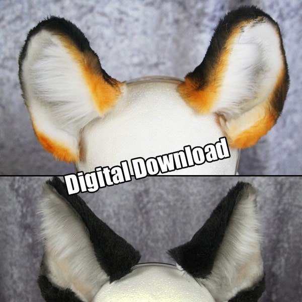 DIGITAL Feline Headband Ears Patterns - PDF Download