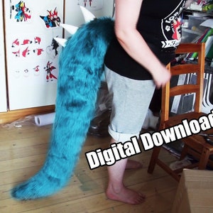 DIGITAL Dragon Tail Pattern for Fursuits - PDF Download