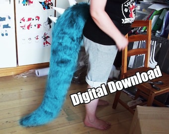 DIGITAL Dragon Tail Pattern for Fursuits - PDF Download