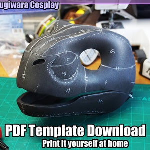 DIGITAL Dino Mask Base Template for Fursuits - PDF Download