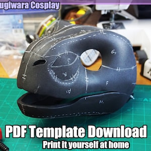 DIGITAL Dino Mask Base Template for Fursuits - PDF Télécharger