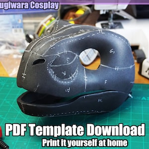 DIGITAL Dino Mask Base Template for Fursuits - PDF Download