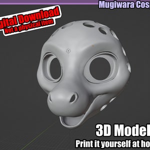 Kemono Dragon 3D-model STL Fursuit Head Base for 3D-printing