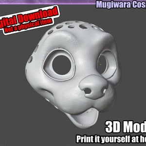 Otter 3D-model STL Fursuit Head Base for 3D-printing