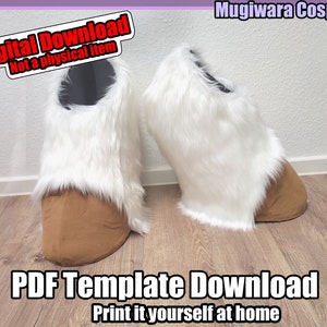 DIGITAL Digitigrade Fursuit Horse Feet Hooves Paws Pattern for Fursuits - PDF Download