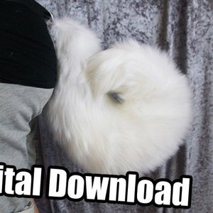 DIGITAL Curled Tail Pattern for Fursuits - PDF Download