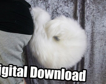 DIGITAL Curled Tail Pattern for Fursuits - PDF Download