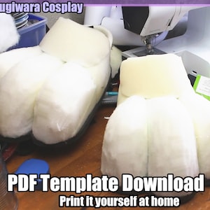 DIGITAL 3 Toed Foam Feet Base Template for Fursuits - PDF Download