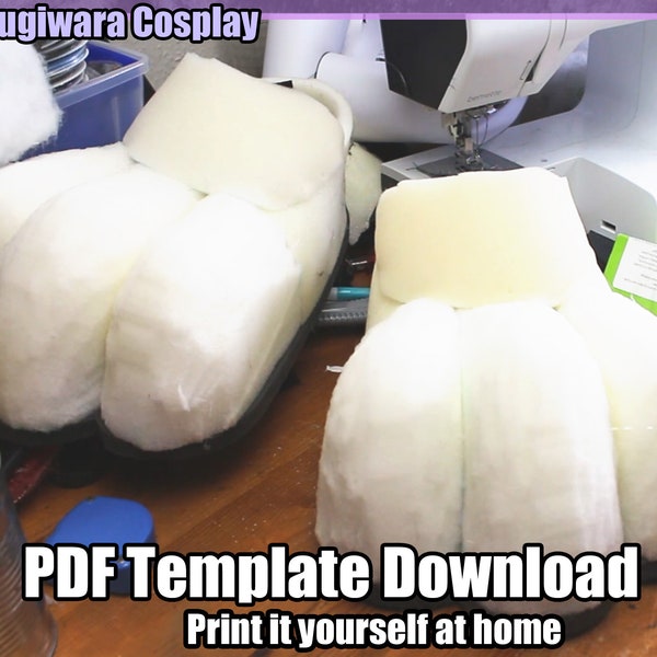 DIGITAL 3 Toed Foam Feet Base Template for Fursuits - PDF Download