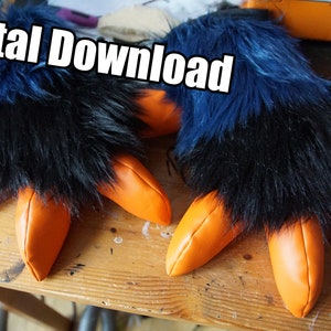 DIGITAL Monster Hand Paw Pattern for Fursuits - PDF Download