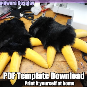 DIGITAL Wickerbeast Hand Paw Pattern for Fursuits - PDF Download