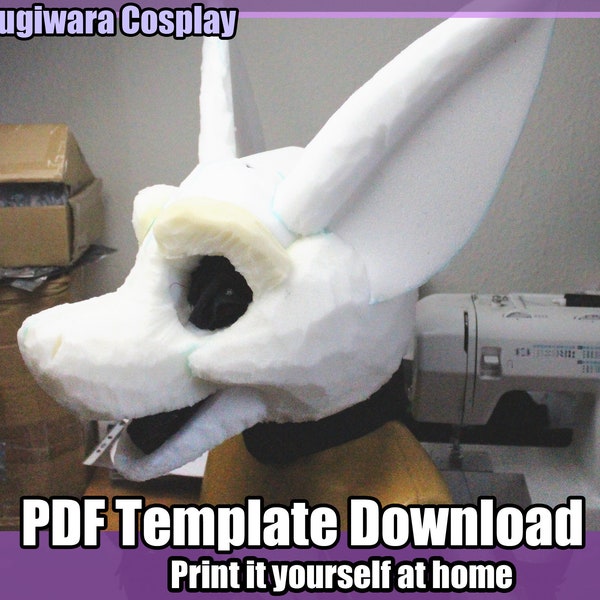 DIGITAL Dragon Foam Base Pattern/Template for Fursuits - PDF Download