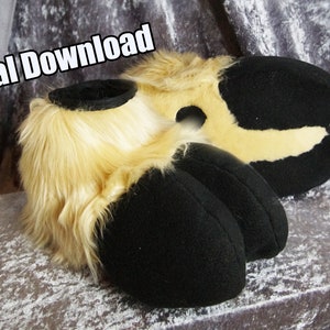 DIGITAL Sock Paw Hooves Pattern for Fursuits - PDF Download