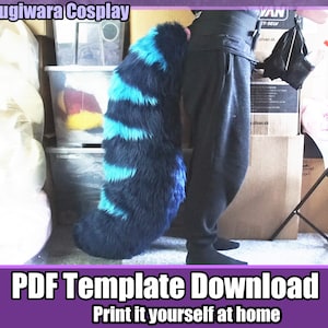 DIGITAL Thick Tail Pattern for Fursuits - PDF Download