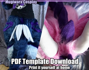 Modèles de plumes en tissu numérique pour costumes de fourrure et cosplay - Téléchargement PDF