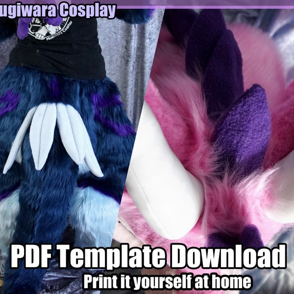 DIGITAL Fabric Feather Patterns for Fursuits And Cosplay - PDF Download