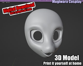 Base per testa Fursuit STL modello 3D Slim Kemono per la stampa 3D