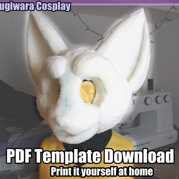 DIGITAL Kemono Foam Head Base Pattern/Template for Fursuits - PDF Download