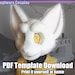 DIGITAL Kemono Foam Head Base Pattern/Template for Fursuits - PDF Download