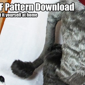 DIGITAL Demon Tail Pattern for Fursuits - PDF Download