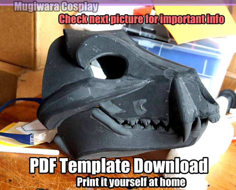 DIGITAL Foam Skull Base for Fursuits - PDF Download 