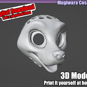 Fuchs 3D-Modell STL Fursuit Head Base für den 3D-Druck