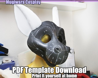 DIGITAL Angel Dragon Head Base Template for Fursuits - PDF Download