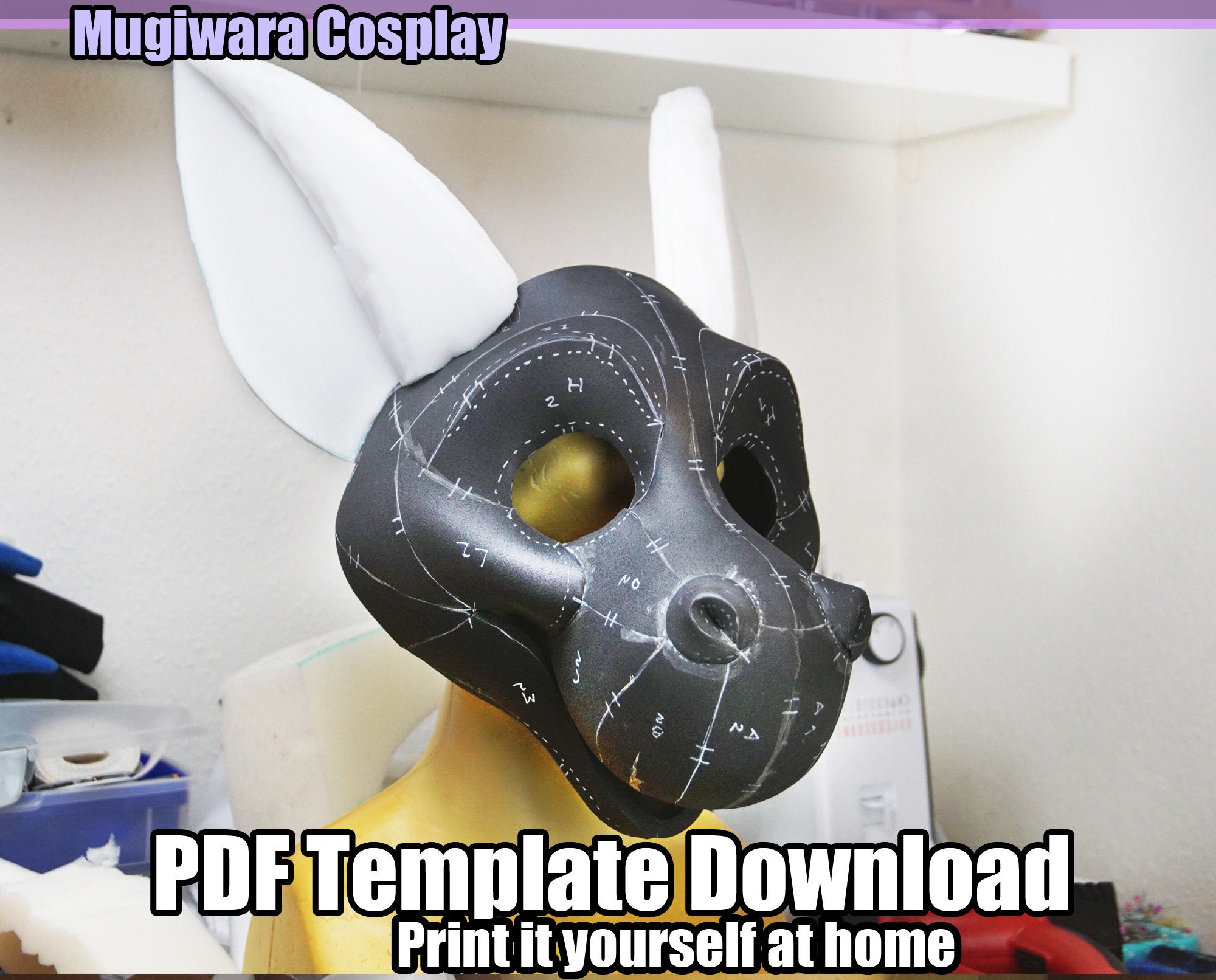 DIGITAL Angel Dragon Head Base Template for Fursuits PDF Etsy