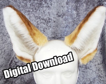 DIGITAL Fennec Fox & Canine Headband Ears Patterns - PDF Download