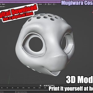Avali 3D-Modell STL Fursuit Head Base für den 3D-Druck