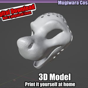 Manokit 3D-Modell STL Fursuit Head Base für den 3D-Druck