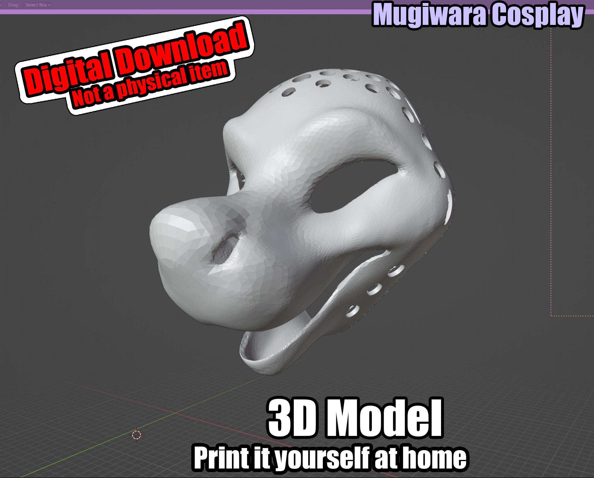 Manokit 3D-model STL Fursuit Head Base for 3D-printing