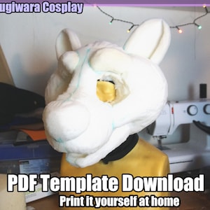 DIGITAL Bear Foam Head Base Pattern/Template for Fursuits - PDF Download