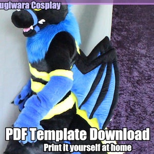 DIGITAL Dragon Wing Version 2 Pattern for Fursuits - PDF Download